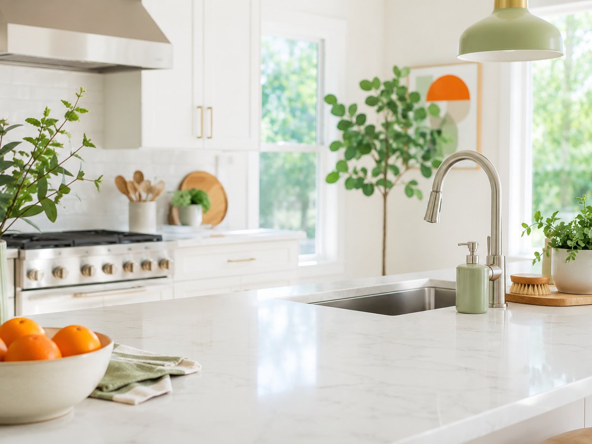 A spotless, bright kitchen cleaned by Fresh Nest Home Cleaning in Temecula